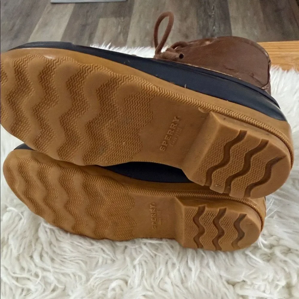 Sperry Brown and Black Kids Boots